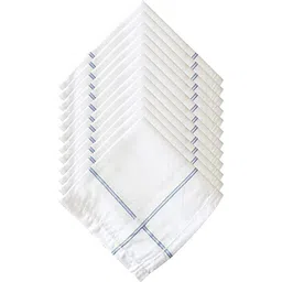 SG Shopper 100% Cotton Premium Collection Hanky for Men Hankies Gift for Men ["WHITE STRIPS"] Handkerchief-picture-12
