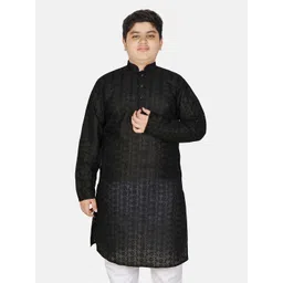SG YUVRAJ Boys Floral Chikankari Embroidered Kurta-picture-20