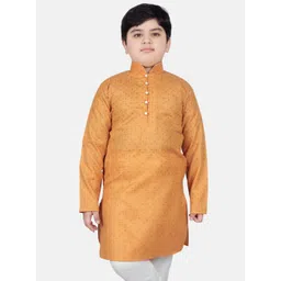 SG YUVRAJ Boys Geometric Printed Mandarin Collar Cotton Silk Straight Kurta-picture-18