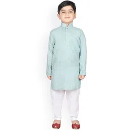 SG YUVRAJ Boys Turquoise Blue Kurta with Pyjamas-picture-38