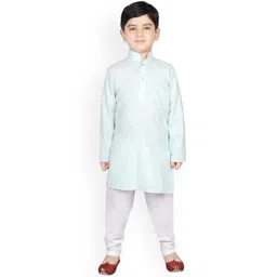 SG YUVRAJ Boys Turquoise Blue Kurta with Pyjamas-picture-34