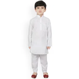 SG YUVRAJ Boys White Kurta with Pyjamas-picture-45