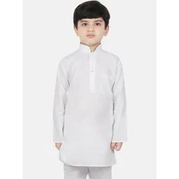 SG YUVRAJ Boys White Solid White Straight Kurta-picture-49
