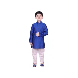 SG Yuvraj Kids Blue & White Printed Kurta with Pyjama-picture-14