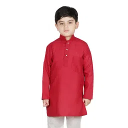 SG Yuvraj Kids Pink Solid Full Sleeves Kurta-picture-41