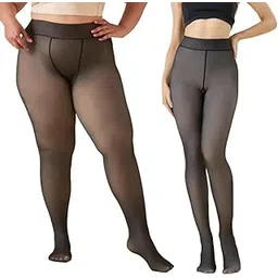 sgc sweden Women's Winter Tights, High Waist Opaque Stockings, Stretchable Nylon Leggings, Waist 28-36 Inches-picture-16