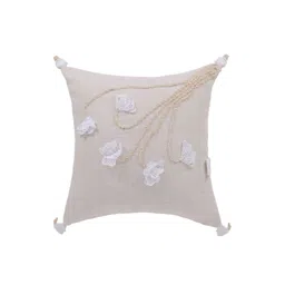 SH Creation and Handlooms 2-Pcs Off-White & White Self-Designed Pre-FilledCushions-picture-17