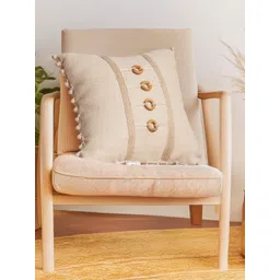 SH Creation and Handlooms Off-White Embellished Pre-FilledCushions-picture-10