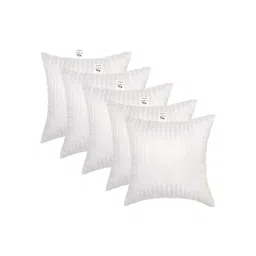 SH Creation and Handlooms Set of 5 White Square Cushions-picture-21