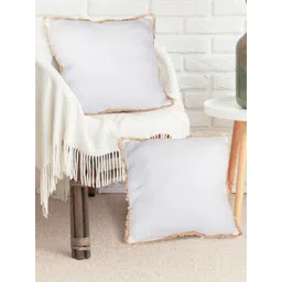 SH Creation and Handlooms White Decorative Square Cushions-picture-25