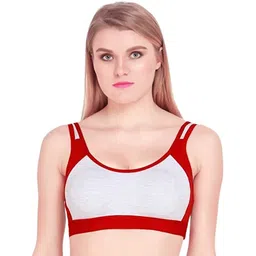 Shabala Fashion | Women's Cotton | Sports Bra | Pack of 3 | Colors as per Availability image 2