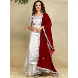 shades of faashion SHADES Silver Zari Work Shawl-picture-10