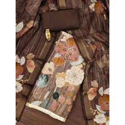 SHADOW & SAINING Floral Printed Beads And Stones Semi-Stitched Dress Material-image-48