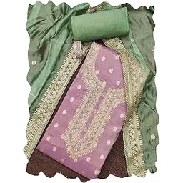 Women'S Lavender Colour Simmer Silk Fabric Weaving Dress Material With Dupatta-image-4