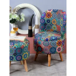 Shadowkart 2 Pcs Blue & Green Printed Pouffes Ottomans-picture-39