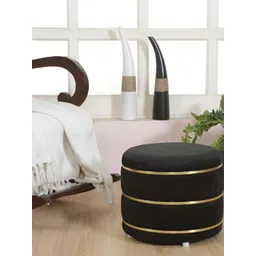 Shadowkart Black Round Pouffes Ottomans-image-15