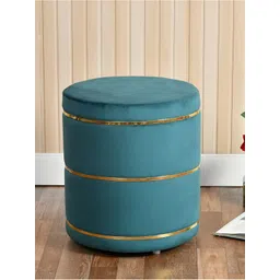Shadowkart Blue Wooden Pouffes Sitting Mudda Ottomans-picture-10