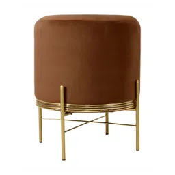 Shadowkart Brown & Gold-Toned Cylindrical Pouffes Ottomans-picture-10