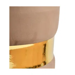 Shadowkart Brown & Gold Toned Pouffes Sitting Mudda Puffies Ottoman image 3