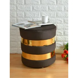 Shadowkart Coffee Brown Printed Pouffes Sitting Ottoman-picture-18