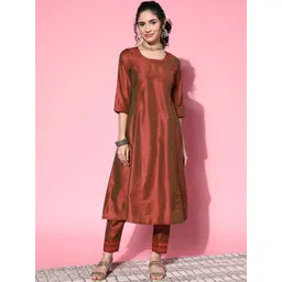 Shae by SASSAFRAS Round Neck Mirror Work Kurta-picture-39