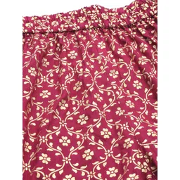 Shae by SASSAFRAS Women Burgundy & Golden Ethnic Motifs Printed Liva Palazzos image 3