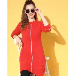 shae by sassafras Women Striped Round-Neck Sweater Dress-picture-46