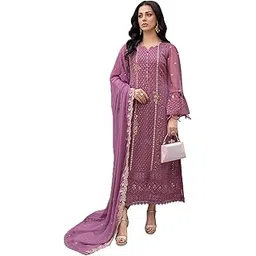 shafnufab Womens Net Semi Stitched pakistani suit set for women Ladies use pakistani suit set for women And suits for women with dupatta And pakistanisuits for women kurta set-picture-27
