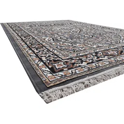 shag weaving Grey, Brown Polyester Carpet image 1