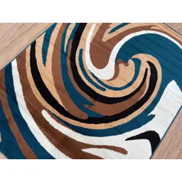 shag weaving Blue, Multicolor Silk Carpet-picture-35