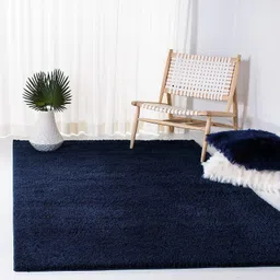 shag weaving Blue Polyester Carpet-picture-24