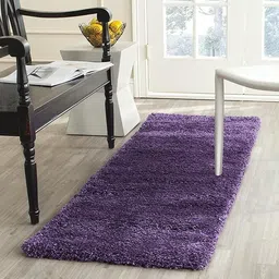 shag weaving Purple Polyester Area Rug-picture-30
