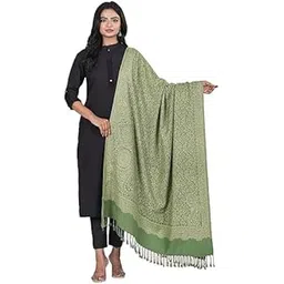 Shagun Fashion Women's Kashmiri Warm Woolen Shawl, Printed Desgin, Reversable Shawl, Funda desgin, Pashmina Thread|Handloom Desgin-picture-10