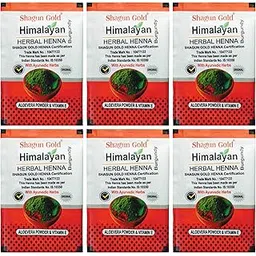 SHAGUN GOLD Himalayan Herbal Henna Hair Color, Burgundy, 20 g -Pack of 6-picture-13