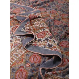 Shahenaz Camerina Floral Mustard & Grey Cotton Single Reversible Dohar-picture-46