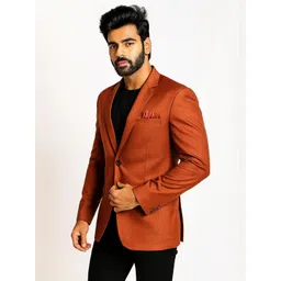 SHAHI ACHKAN Men Stylish Orange Blazer-picture-26