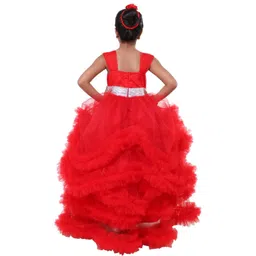 Shahina Fashion Satin Girls Ruffled Party Wear Dresses-picture-54