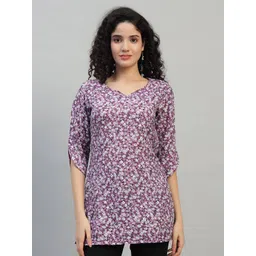 SHAHVEER CREATION Women Floral Printed V-Neck Kurti-picture-13