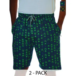 Shajiv Men Cotton Printed Mid-Rise Shorts-picture-33