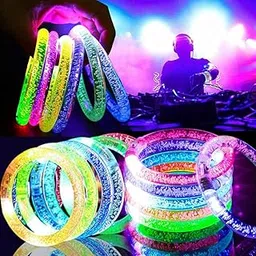 SHAKTISM Led Glow Sticks Bracelets Glow-In the Dark Partys Supplies, Light Up Bracelets for Kids Adults, Neon Party Supplies for Christmas, New-Year-Party Light Up Toys - Set of 6Pc-picture-29