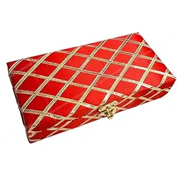 SHAKTISM Decorative and Attractive Box Cash Box, Shagun Box, Jewellery Box, Money Box Envelop Wedding, Gift Box, Bangel box Patola Design (Pack of 1Pc) Random Colour Dispatch (Red)-picture-11