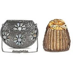 SHAKUNTLA VINTAGE Party Multicolor Clutch-picture-11