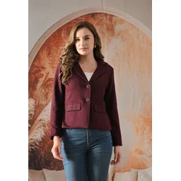 shakuntlam fashion house Women’s Fleece Winter Blazer, Solid Coat For Women-picture-18