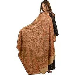 shal-é-pashm Women's Kashmiri Woolen Shawl, Jacquard,Warm and soft, Faux Pashmina Design Shawls-picture-28