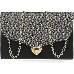 shamriz Women's -Girls Party Sling Bag with Golden Chain Sling-picture-24