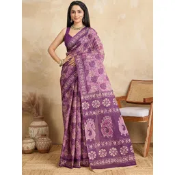 SHANVIKA Batik Printed Pure Cotton Saree-picture-28