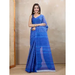 SHANVIKA Blue Pure Cotton Printed Saare-picture-41