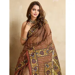 SHANVIKA Ethnic Motifs Printed Pure Cotton Saree-picture-25