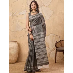 SHANVIKA Ethnic Motifs Pure Cotton Handloom Saree-picture-27