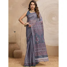 SHANVIKA Ethnic Motifs Pure Cotton Handloom Saree-picture-35